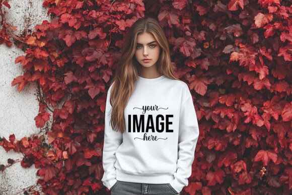 Kids Halloween Sweatshirt Mockup Graphic Hoodies & Sweatshirts By Shamiul