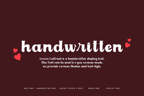 Lovers Lesttrial Font PNG with transparent background - Preview 2