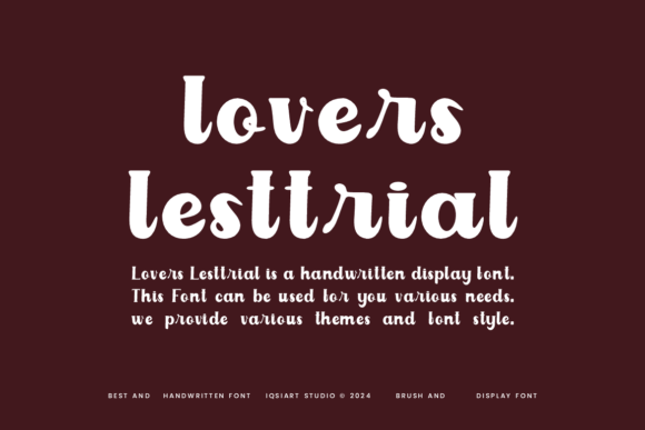 Lovers Lesttrial Font PNG with transparent background - Preview 3