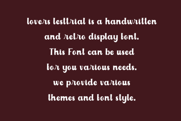 Lovers Lesttrial Font PNG with transparent background - Preview 4