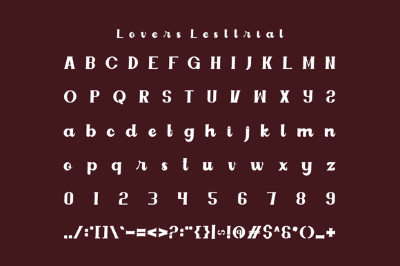 Lovers Lesttrial Font PNG with transparent background - Preview 5