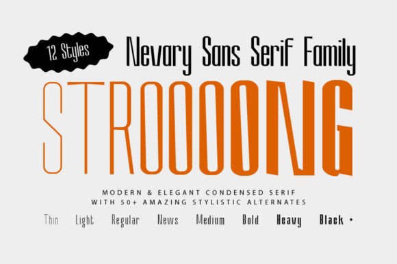 Nevary Font PNG with transparent background - Preview 4