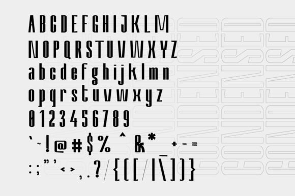 Nevary Font PNG with transparent background - Preview 5