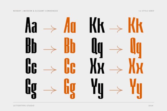 Nevary Font PNG with transparent background - Preview 6