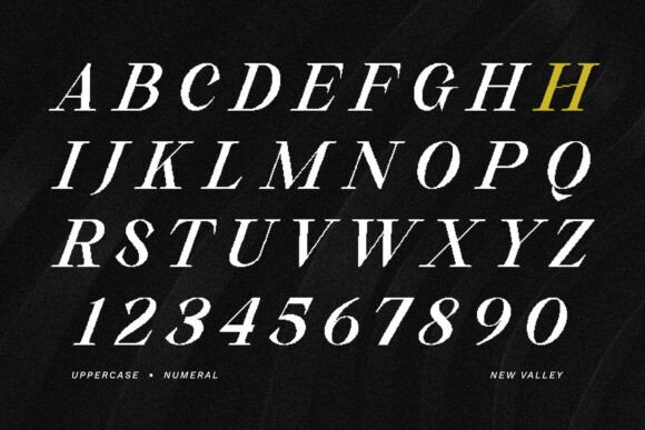 New Valley Font PNG with transparent background - Preview 1