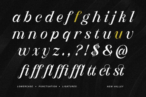 New Valley Font PNG with transparent background - Preview 2