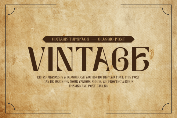 Retro Merone Font PNG with transparent background - Preview 1