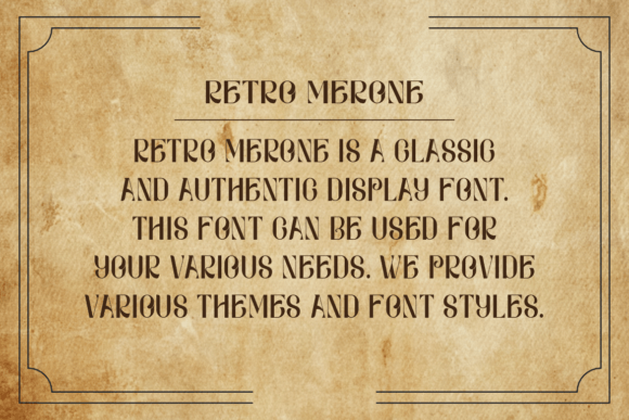 Retro Merone Font PNG with transparent background - Preview 3