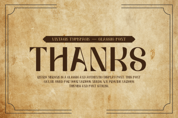 Retro Merone Font PNG with transparent background - Preview 5