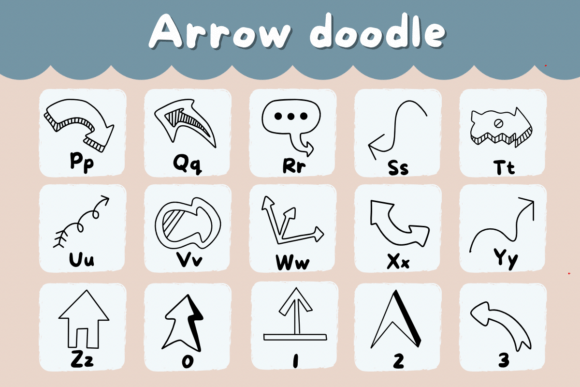 Arrow Doodle Font - Preview 2