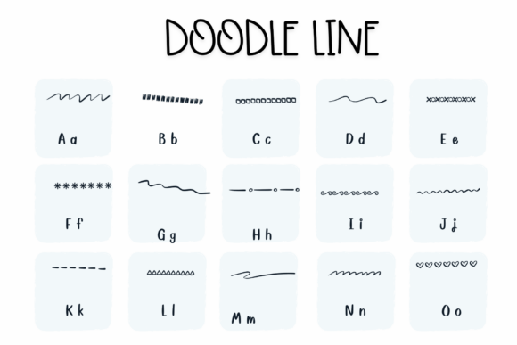 Doodle Line Font - Preview 1