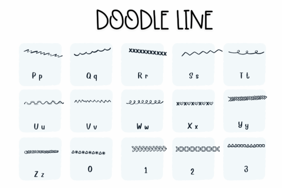 Doodle Line Font - Preview 2