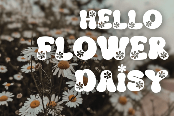 Groovy Flower Daisy Font - Preview 2