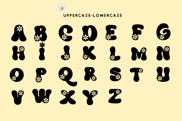 Groovy Flower Daisy Font - Preview 6