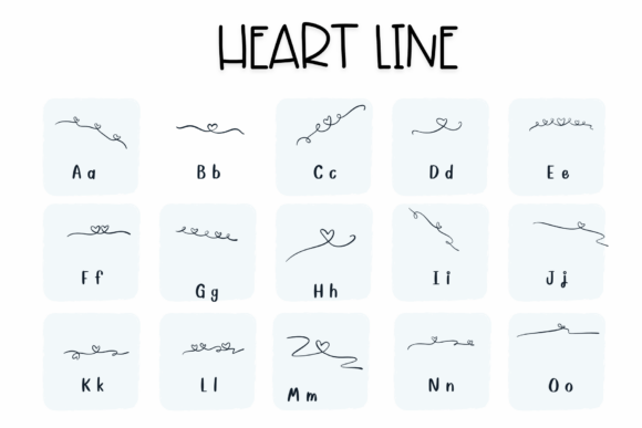 Heart Line Font - Preview 1