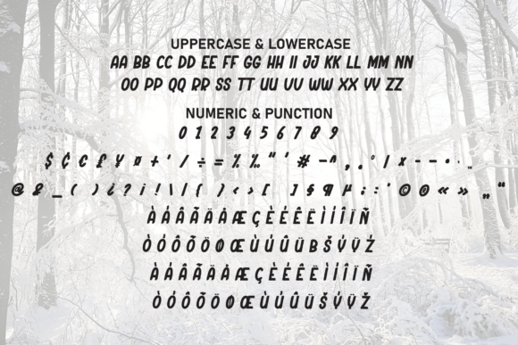 Jungle Snowes Font PNG with transparent background - Preview 6