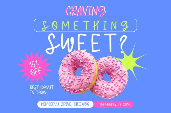 Pastal Candy Font Font PNG with transparent background - Preview 4