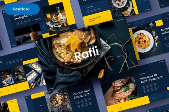 Preview of Rafli – Food Business Keynote Template food presentation template