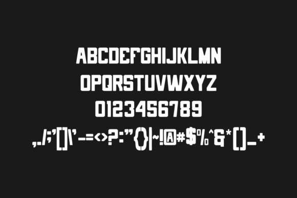 Roman Boxering Font Font PNG with transparent background - Preview 3