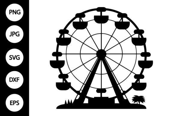 Silhouette Ferris Wheel SVG
