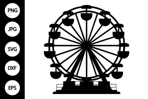 Silhouette Ferris Wheel SVG