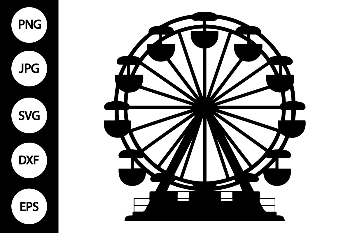Silhouette Ferris Wheel SVG