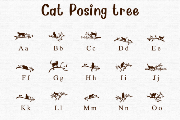 Cat Posting Tree Font - Preview 1