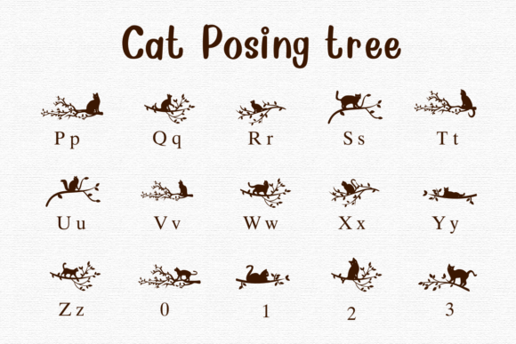 Cat Posting Tree Font - Preview 2