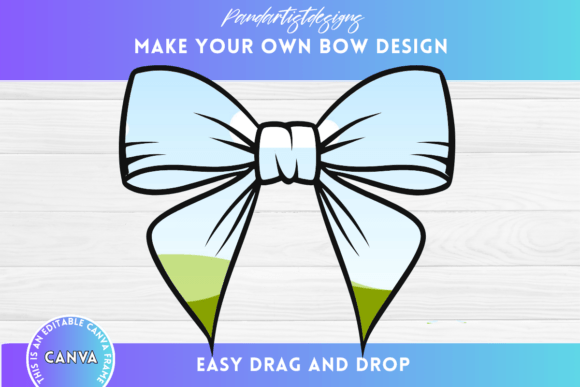 Coquette Bow Ribbon Canva Frame