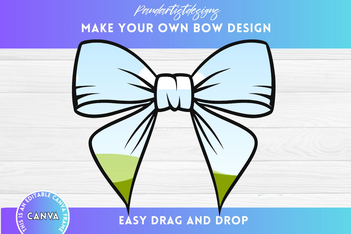 Coquette Bow Ribbon Canva Frame