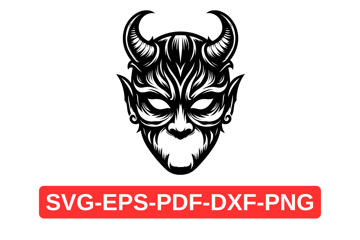 Devil Mask SVG File, Halloween Costume Graphic by Artful Assetsy ...