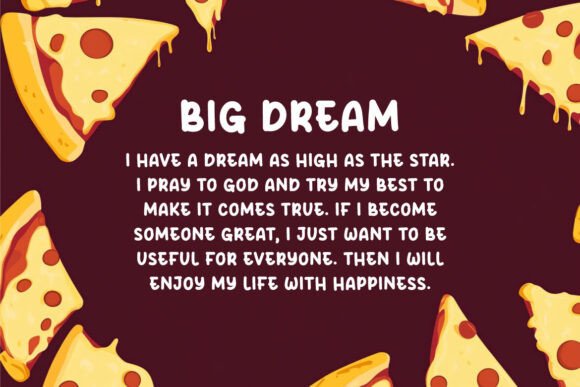 Get Pizza Font PNG with transparent background - Preview 2
