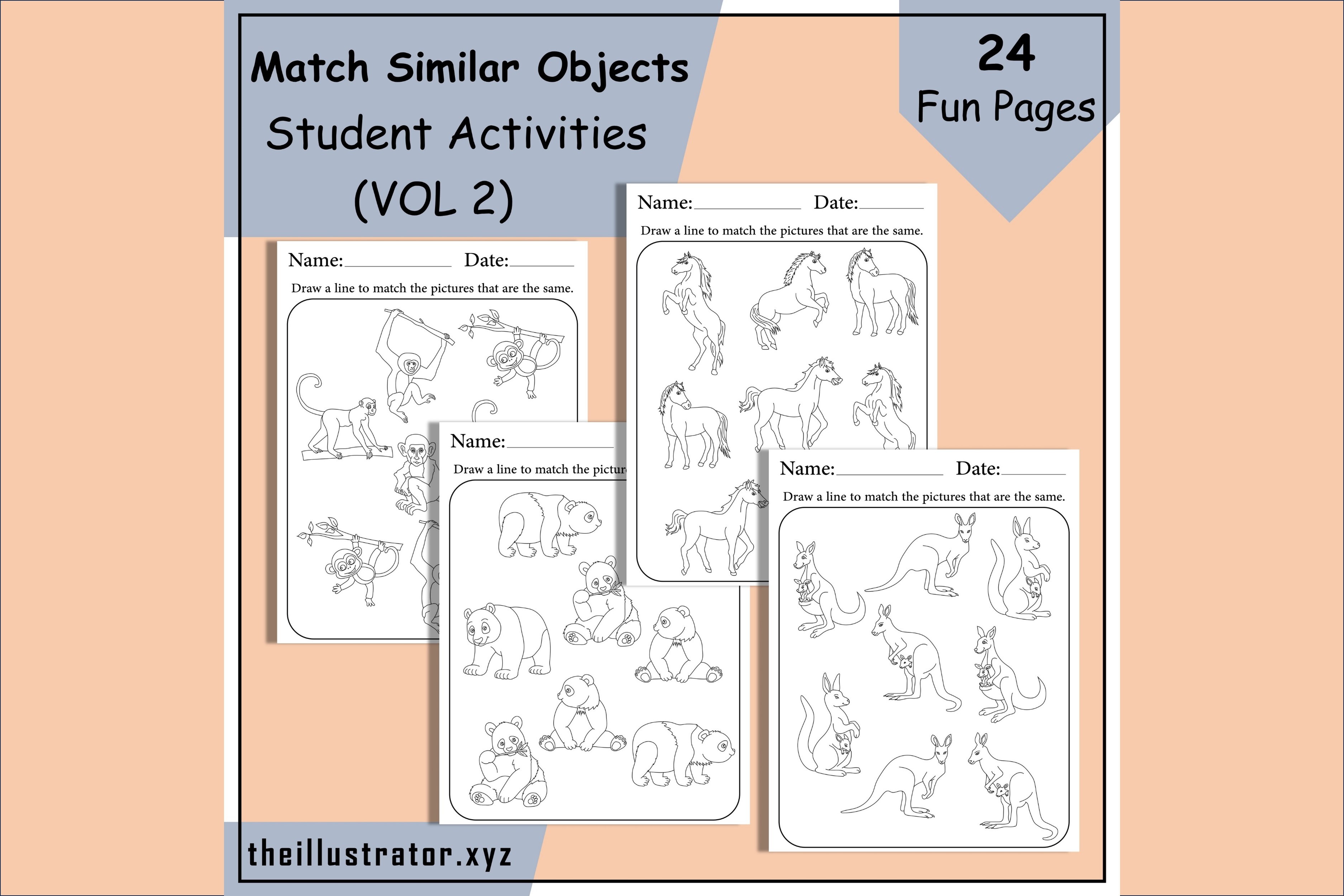 Match Similar Objects Activity Sheets Graphic by Ahmed Sherif ...