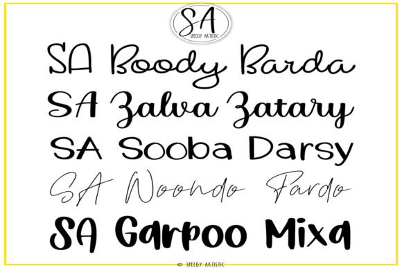 Script and Handwritten Bundle 14 Font PNG with transparent background - Preview 2