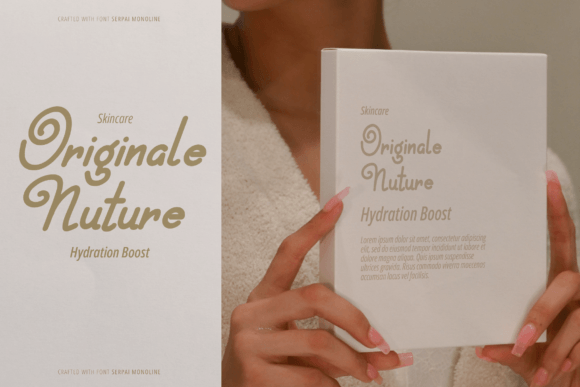 Serpai Monoline Font PNG with transparent background - Preview 3