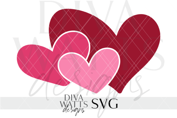 Trio Heart Clipart SVG Graphic by Diva Watts Designs · Creative Fabrica