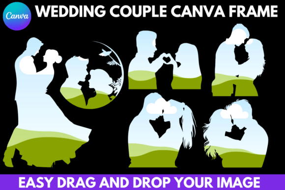 Wedding Couple Canva Frame