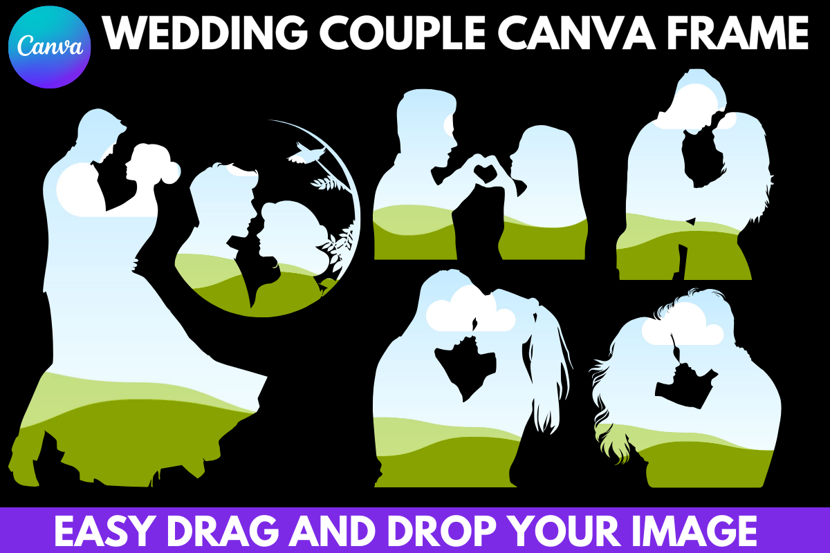 Wedding Couple Canva Frame