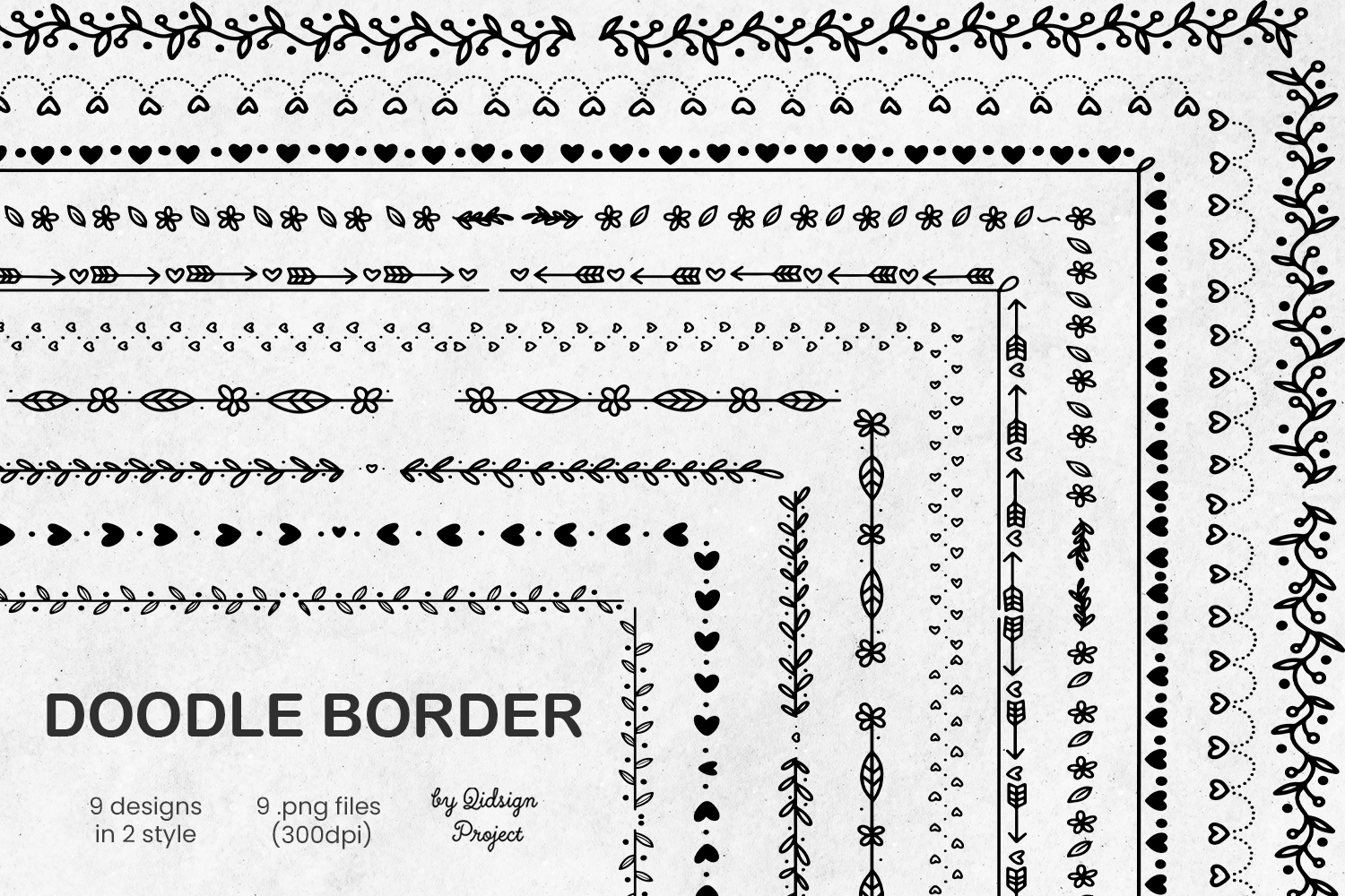 10 Doodle Border, Doodle Frames