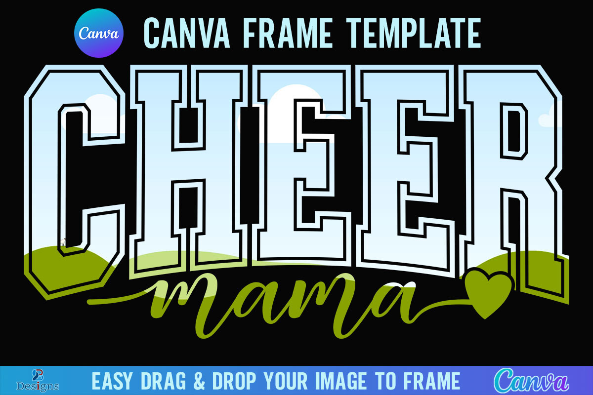 Cheer Mama Canva Frame Template Mom