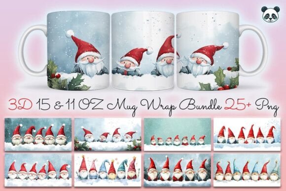 Christmas Gnomes Mug Wrap Bundle Bundles