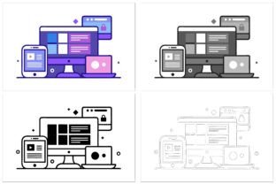 Communication Icons Set Vector Sticker Graphic by Creative_View ...