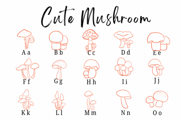 Cute Mushroom Font - Preview 1