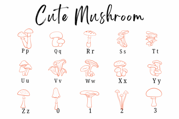 Cute Mushroom Font - Preview 2