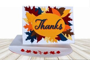 Fall Leaves Thank You Card · Creative Fabrica