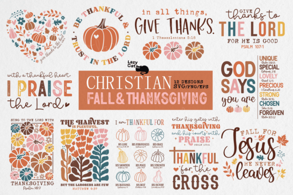 Fall, Thanksgiving, Christian SVG Bundle