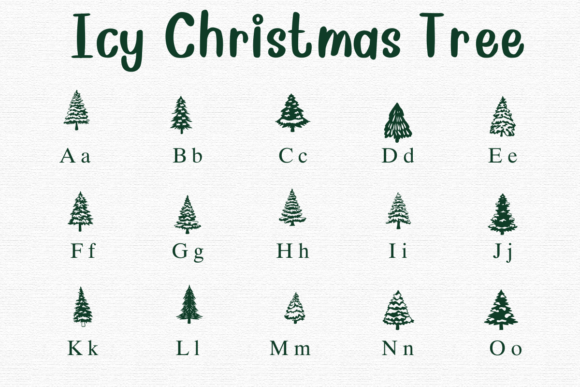 Icy Christmas Tree Font - Preview 1