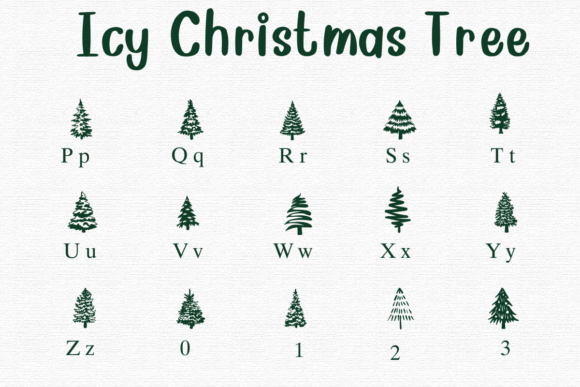Icy Christmas Tree Font - Preview 2