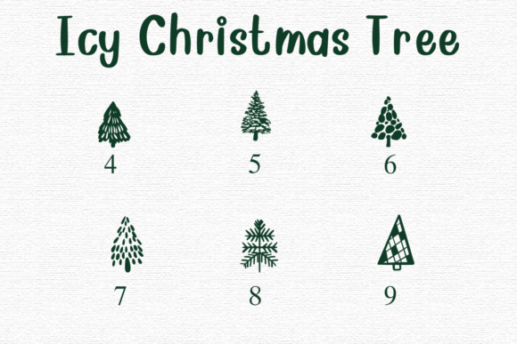 Icy Christmas Tree Font - Preview 3
