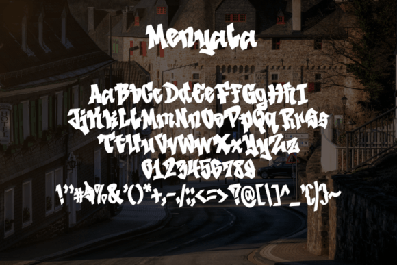 Menyala Font PNG with transparent background - Preview 1